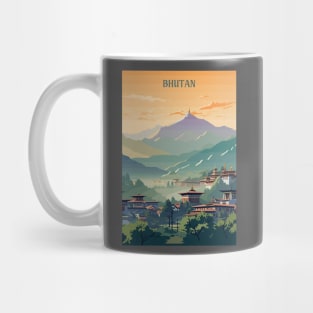 Bhutan, Travel Print, Travel Wall Art, Travel Home Décor, Travel Gift Art Mug